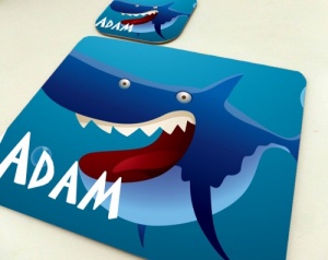 Shark Placemat and Coaster Set